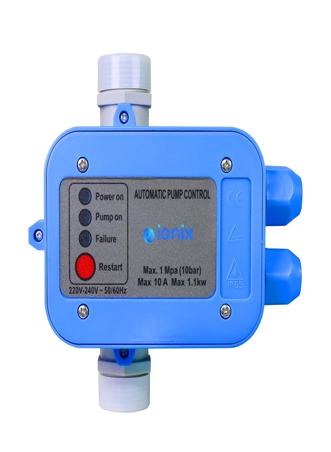 أيونيكس وحدة تحكم أوتوماتيكية لمضخات المياه المنزلية من IONIX | تشغيل وإيقاف تلقائي | حماية من التشغيل الجاف | أمان المحرك وتوفير الطاقة | متوافقة مع مضخات المونوبلوك ومضخات الآبار | سهلة التركيب - Image 1